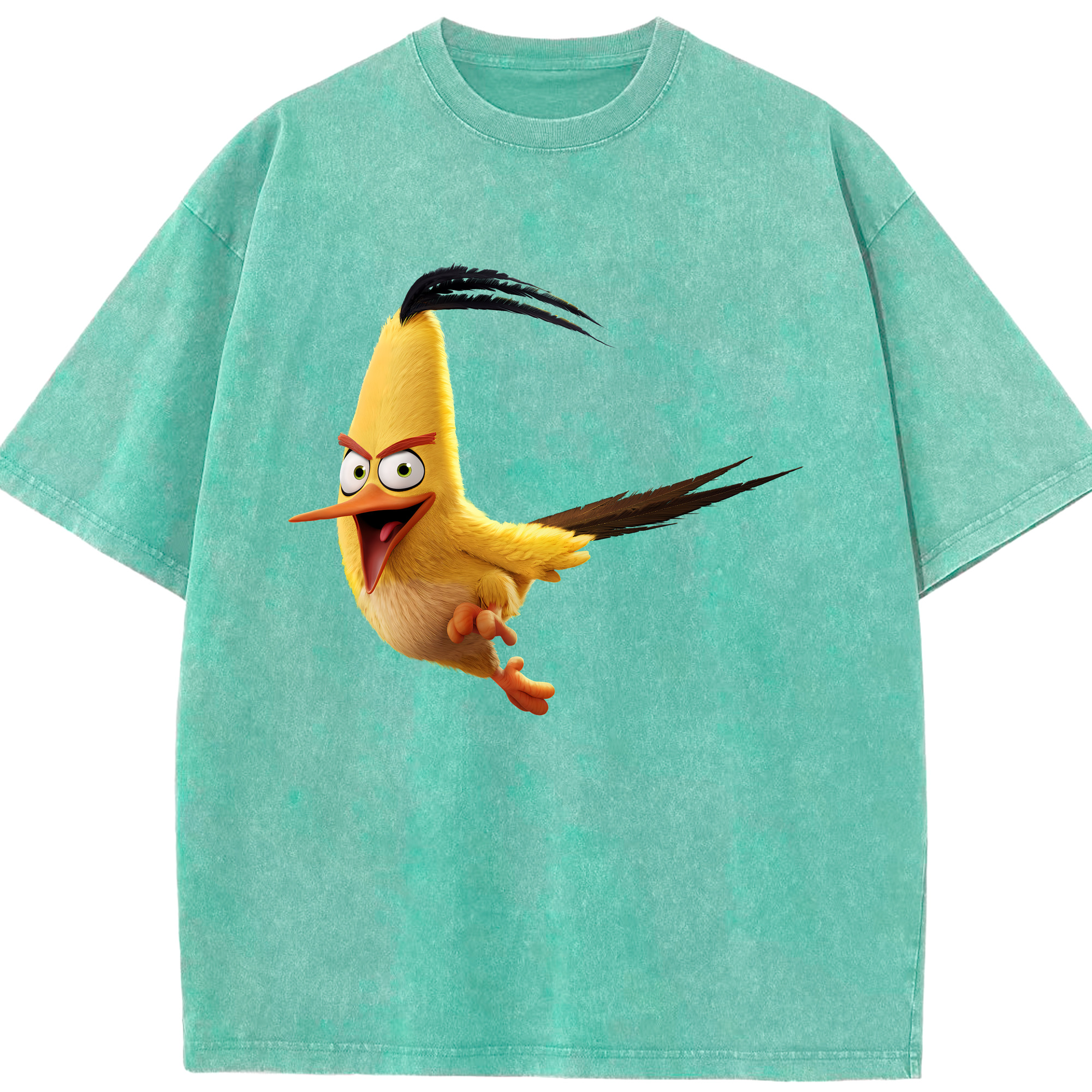 （画像用） Angry Birds アングリーバード 綿100% ヴィンテージ風 半袖Tシャツ（フロントプリント）